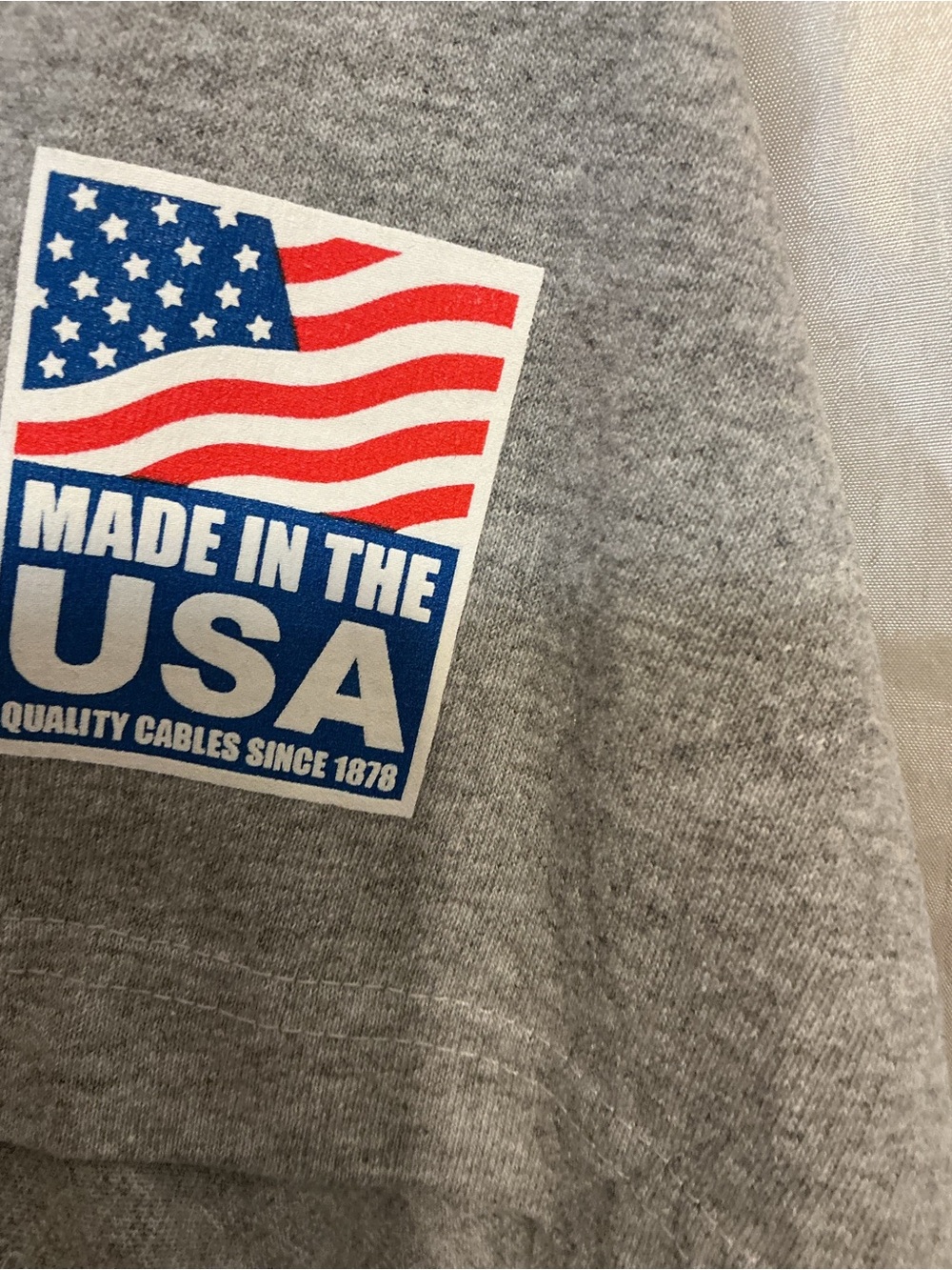 Carhartt Heather Gray Short Sleeve Pocket Tee with USA Sleeve Patch - Picture 5 of 7